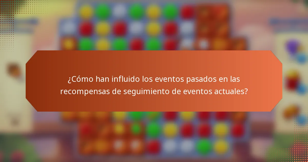 ¿Cómo han influido los eventos pasados en las recompensas de seguimiento de eventos actuales?
