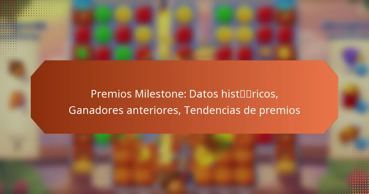 Premios Milestone: Datos históricos, Ganadores anteriores, Tendencias de premios