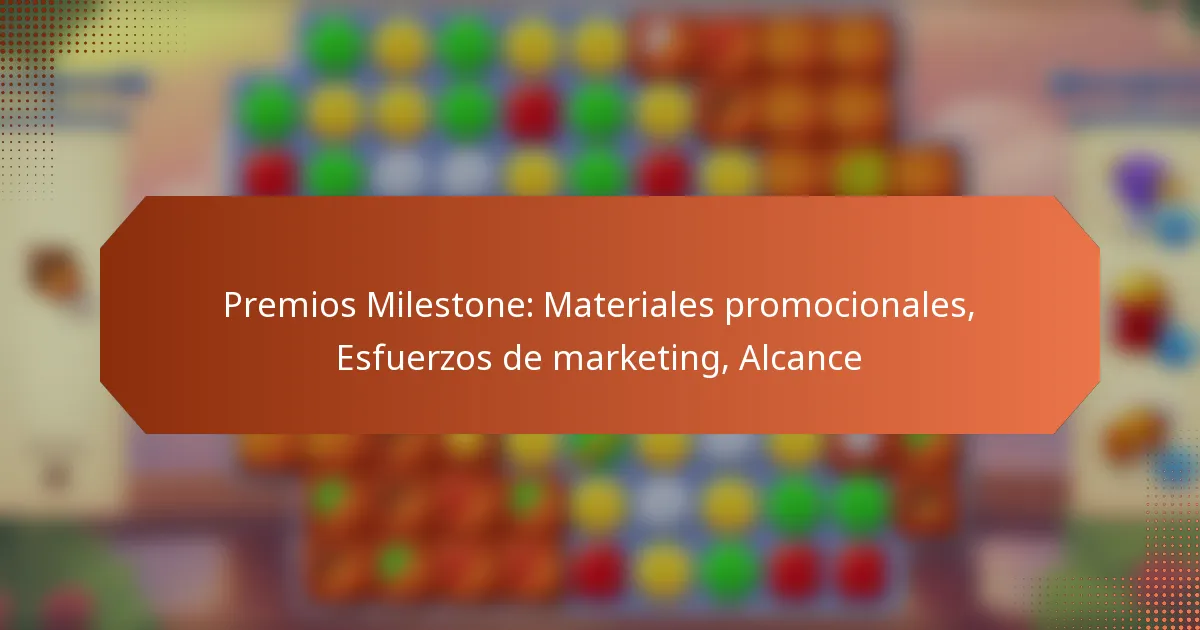 Premios Milestone: Materiales promocionales, Esfuerzos de marketing, Alcance