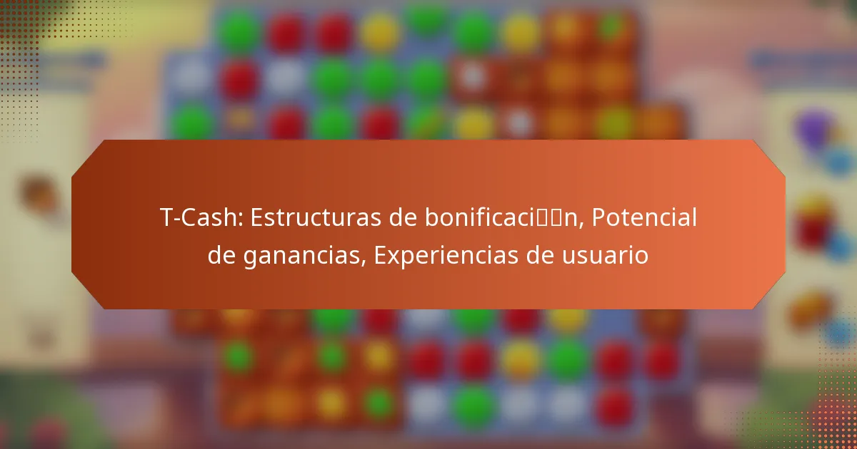 T-Cash: Estructuras de bonificación, Potencial de ganancias, Experiencias de usuario
